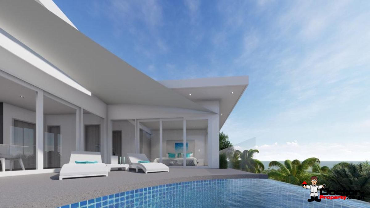 New 3 Bedroom Pool Villas, Sea View - Bo Phut, Koh Samui - For Sale